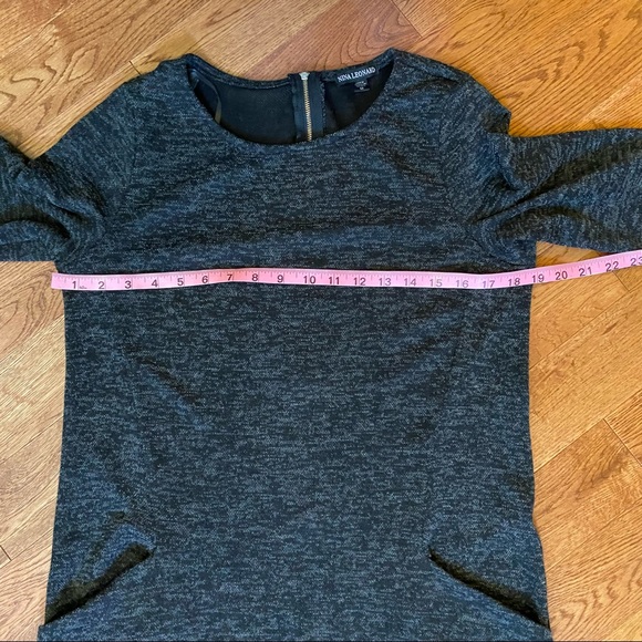 Nina Leonard heathered grey dress. Pockets - Picture 10 of 12